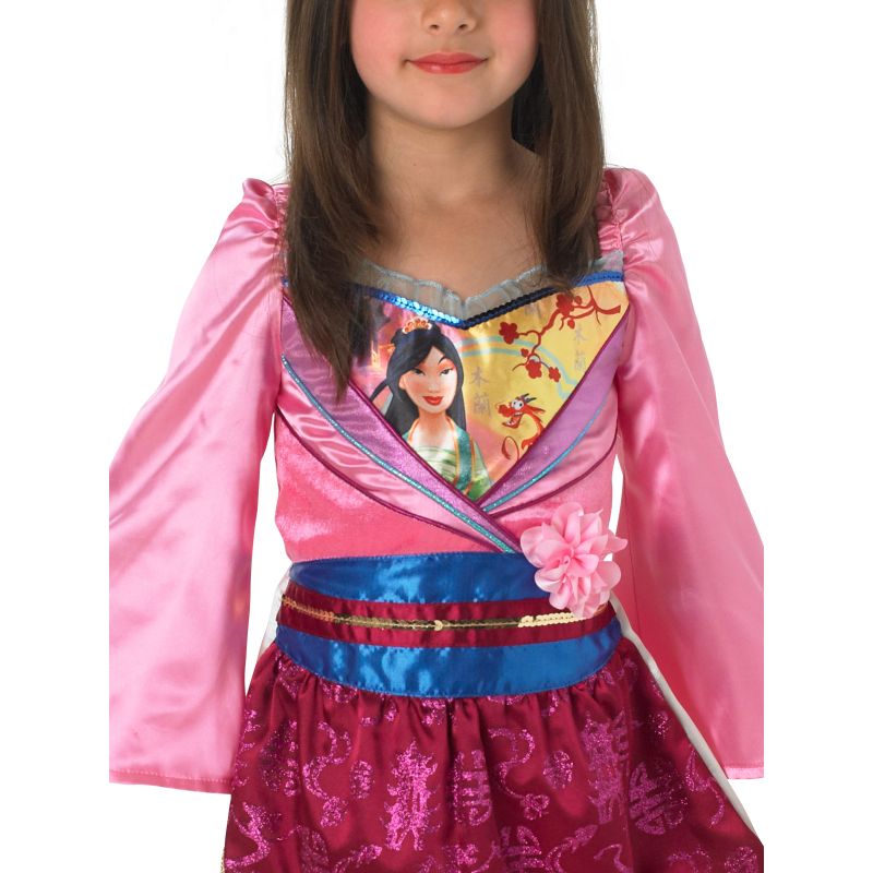 Girls Mulan Shimmer Deluxe Costume - Size 5-6 Years