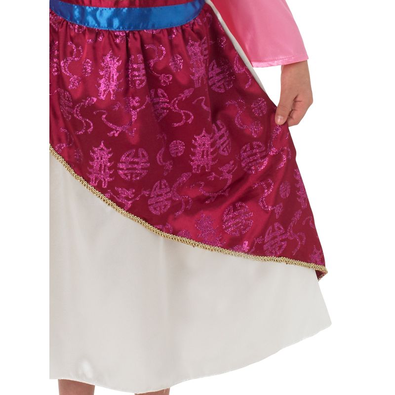 Girls Mulan Shimmer Deluxe Costume - Size 7-8 Years