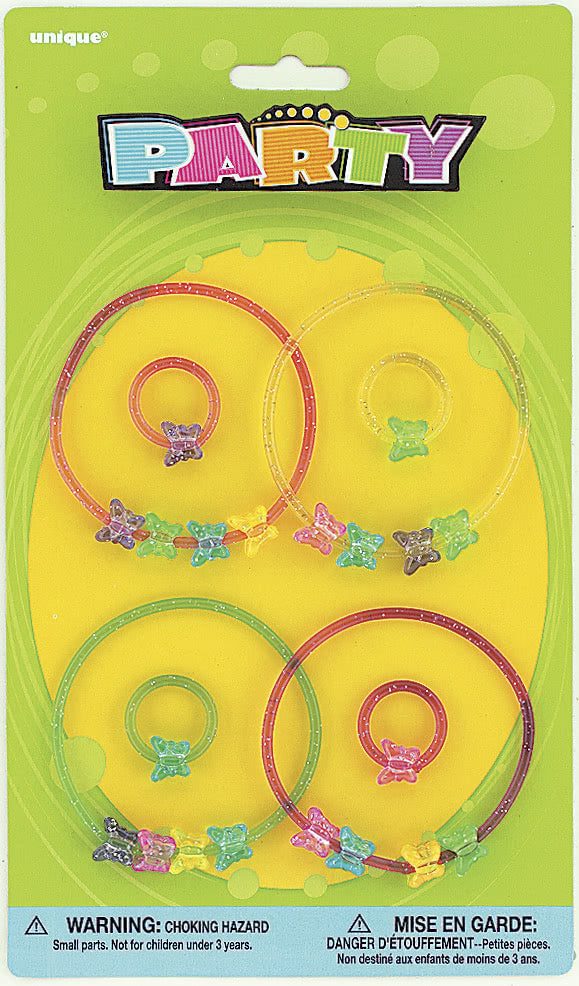 4 Pack Gel Bracelets & Rings