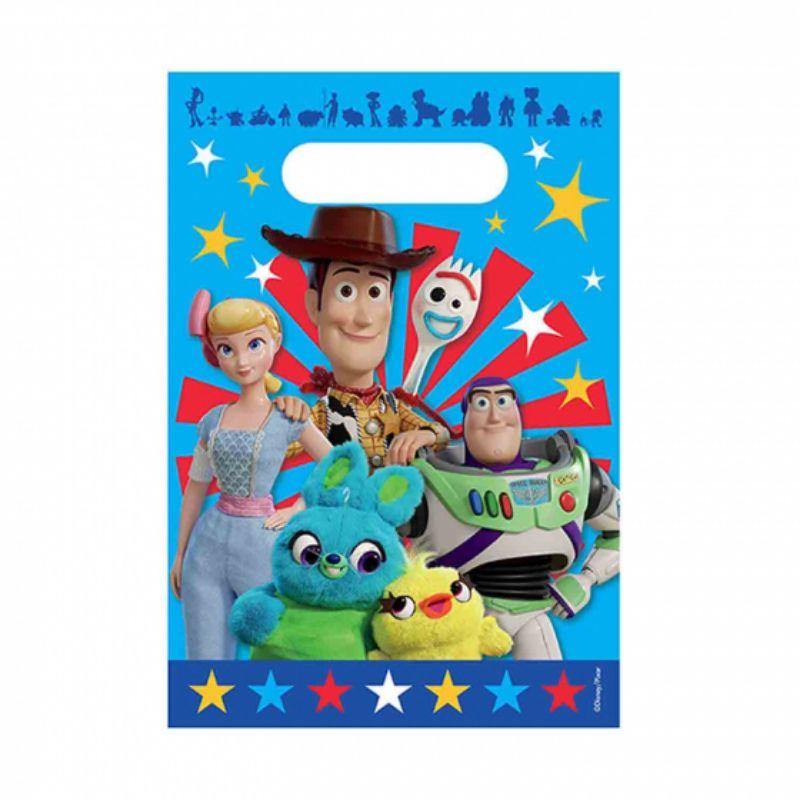 8 Pack Toy Story 4 Folded Loot Bags - 24cm x 16cm - The Base Warehouse
