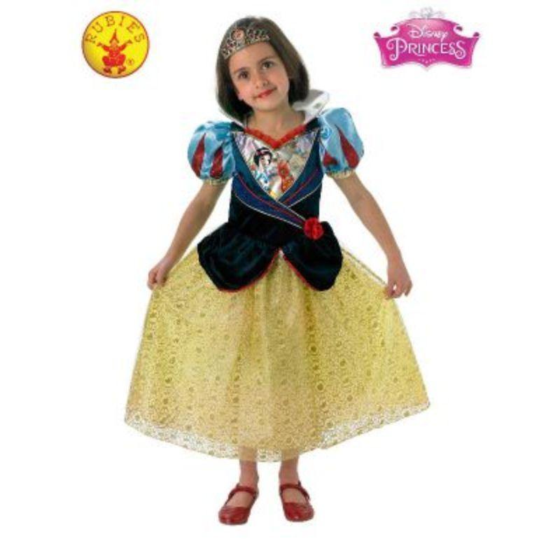 Girls Snow White Deluxe Shimmer Costume - M - The Base Warehouse