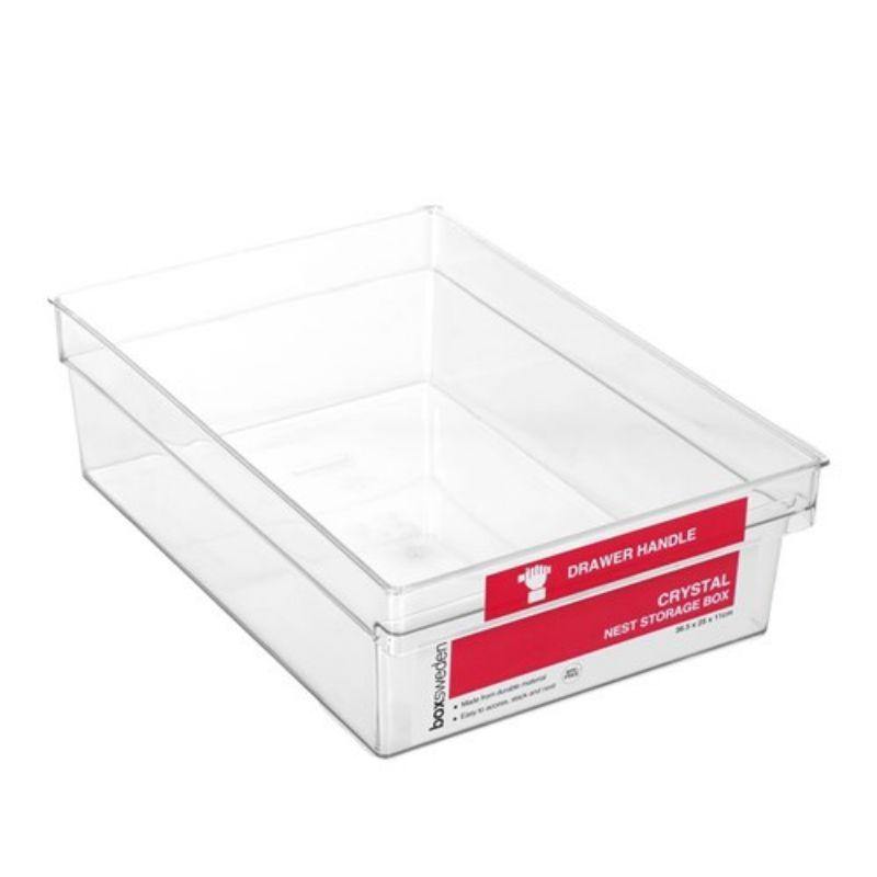 Crystal Nest Storage Box - 36.5cm x 25cm x 11cm - The Base Warehouse