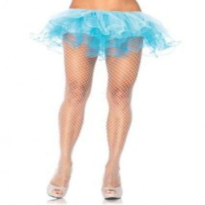 Womens White Lycra Fishnet Pantyhose - 1-2X - The Base Warehouse