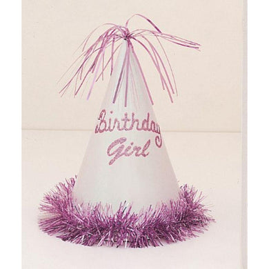 Pink Birthday Girl Glitter Party Hat - The Base Warehouse