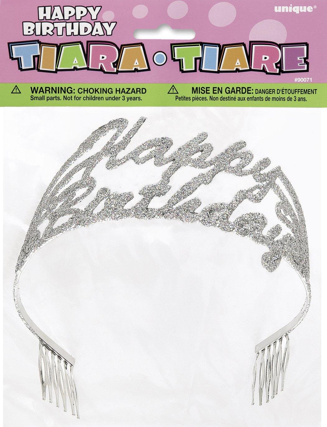 Happy Birthday Glitter Metal Tiara - The Base Warehouse