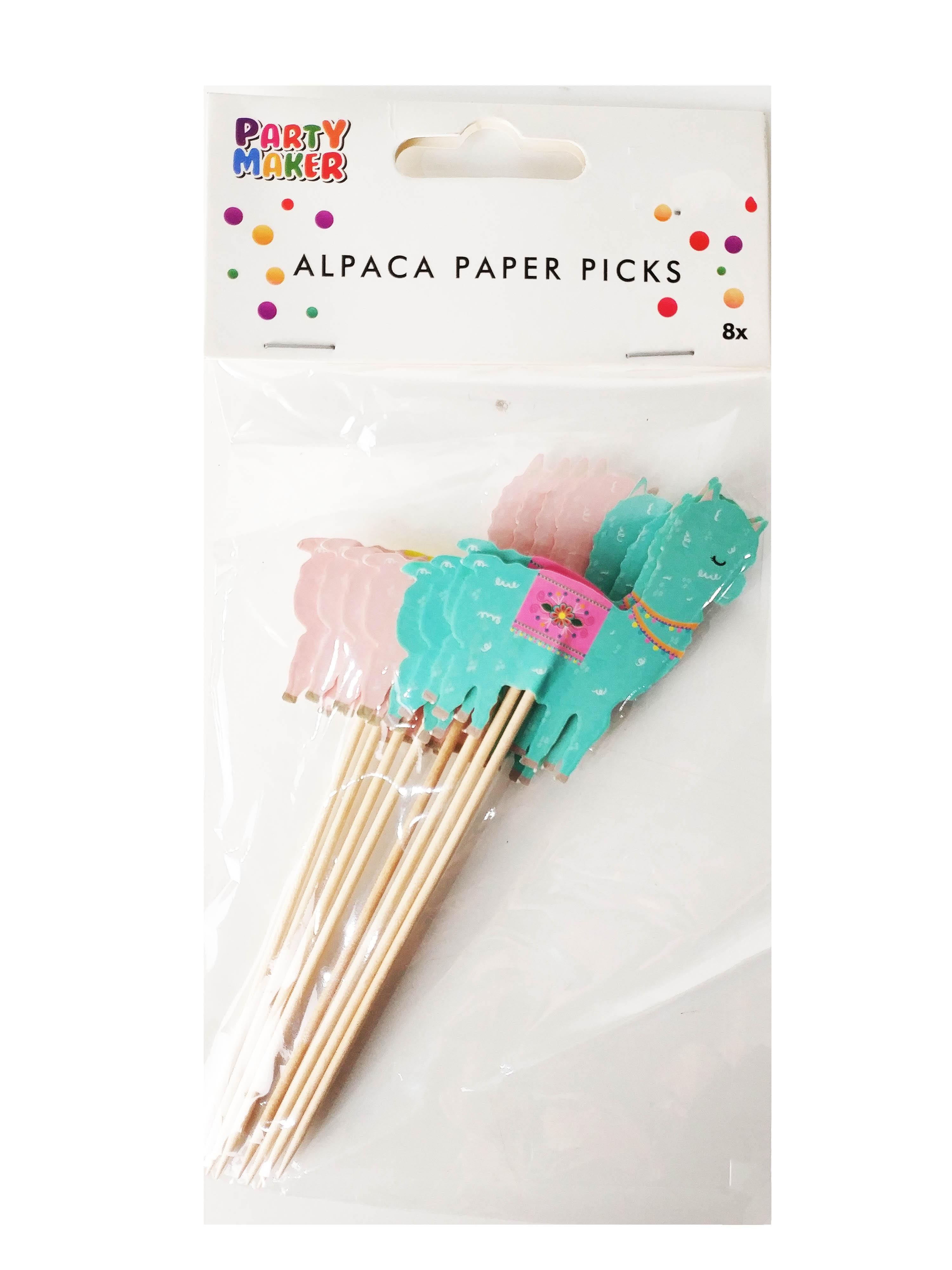 8 Pack Mint&Pink Alpaca Picks - 16cm - The Base Warehouse