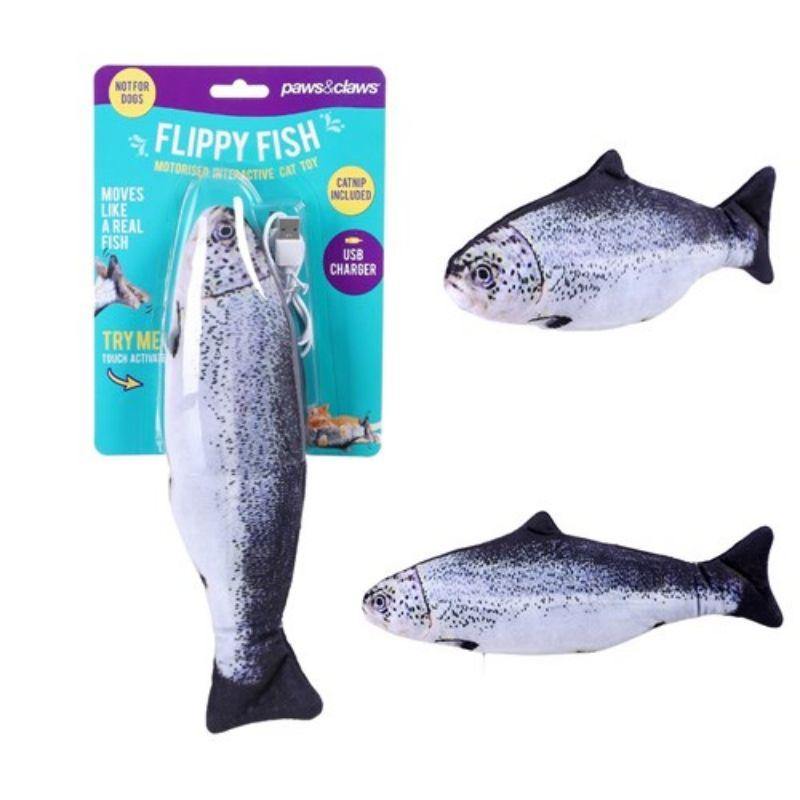 Flippy Fish Cat Toy - 30cm x 12cm