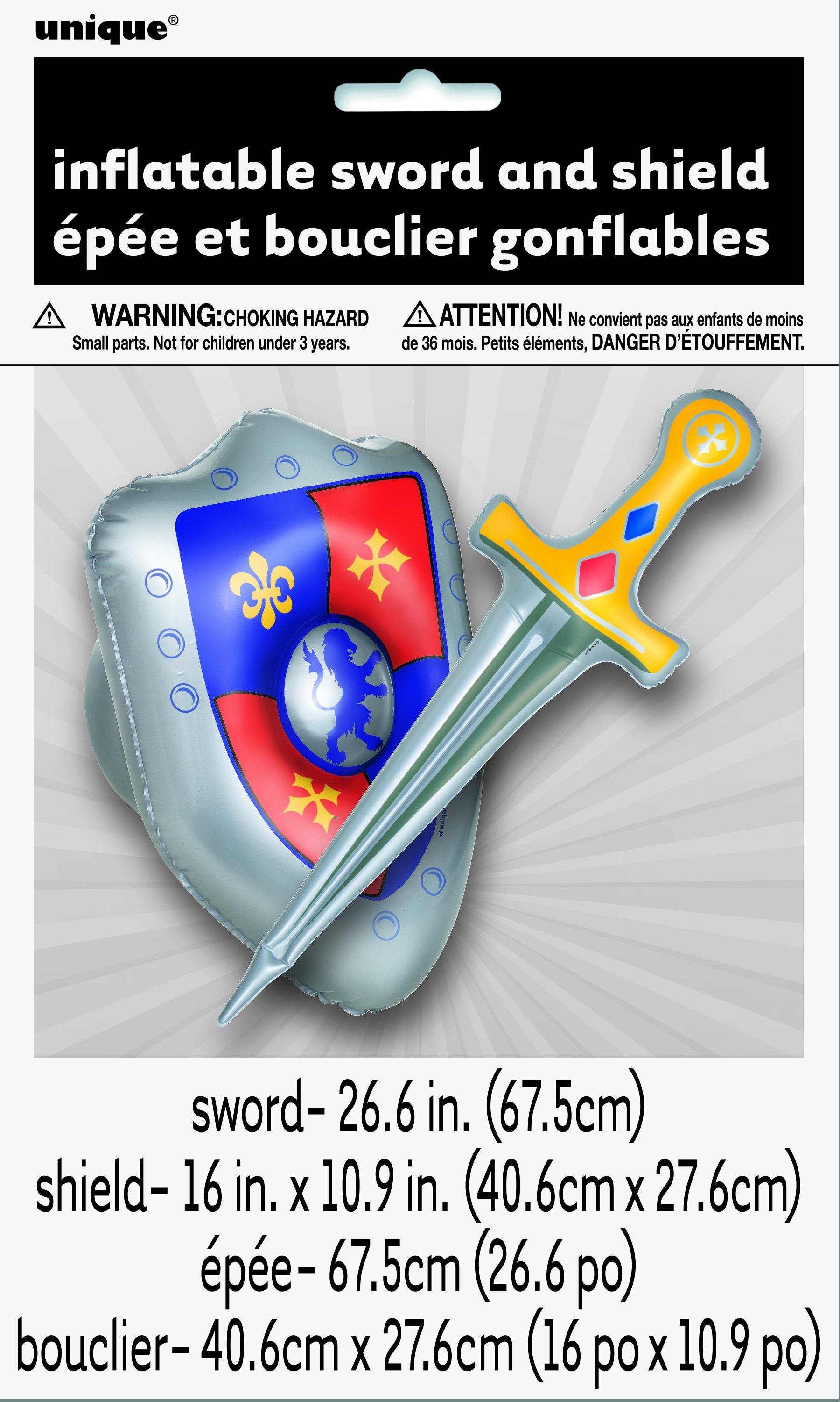 Inflatable Sword - 67.5cm & Shield - 40.6cm x 27.6cm - The Base Warehouse
