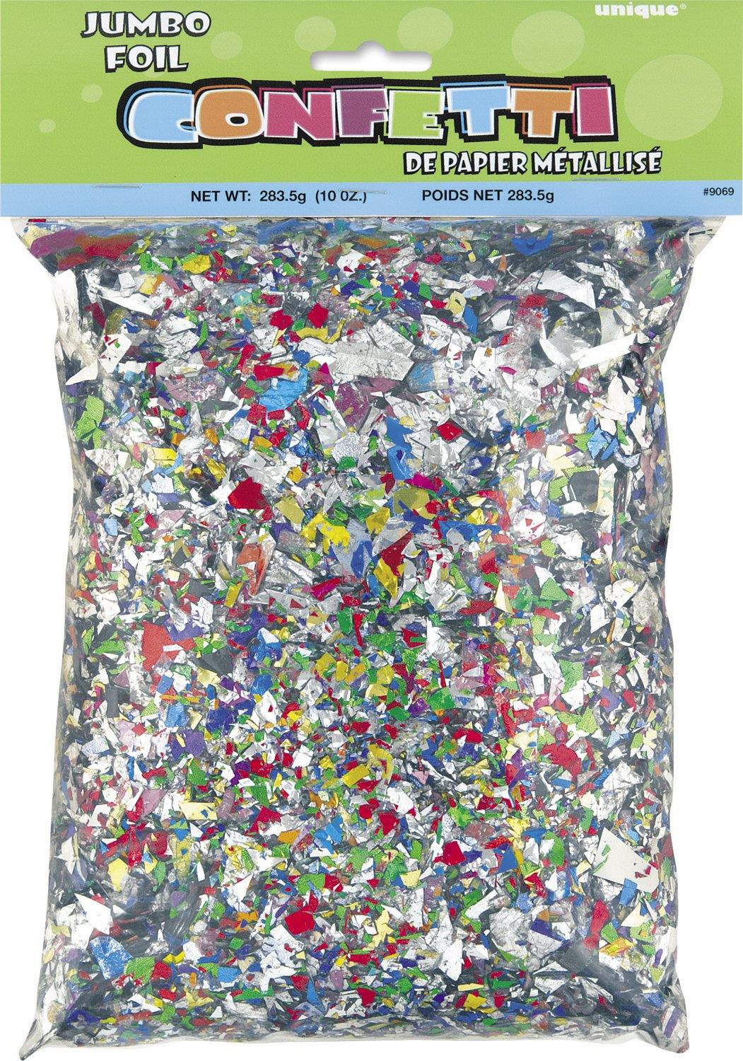 Multi-Coloured Foil Confetti - 283.5g