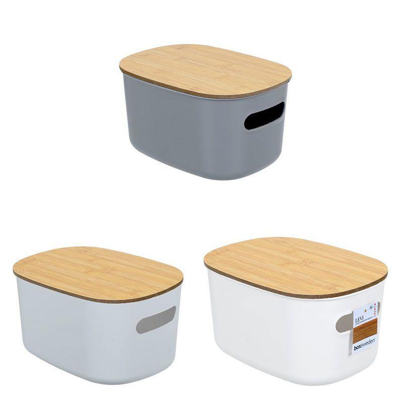 Levi Storage Container with Wood Lid - 3.5L - The Base Warehouse