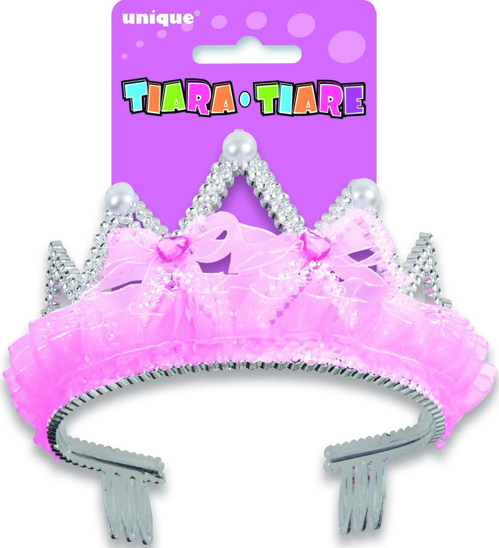 Tiara with Pink Bows & Ribbon