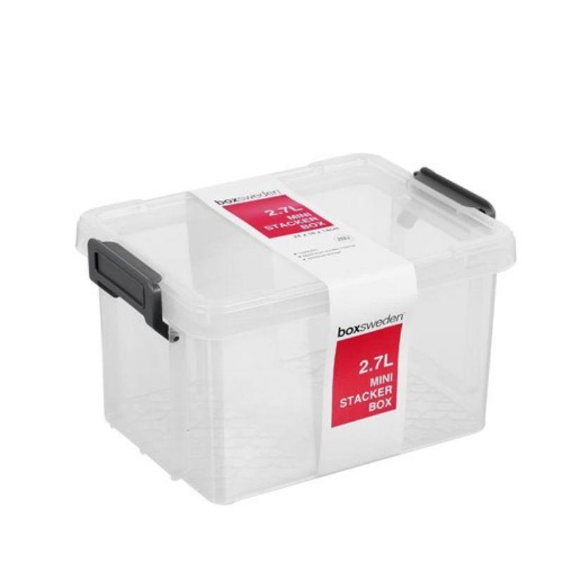 Clear Mini Stacker Box - 2.7L | The Base Warehouse