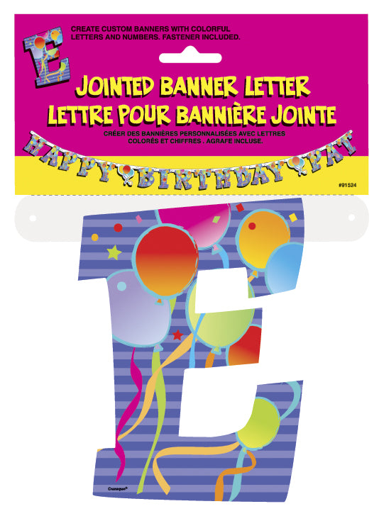 Jointed Banner Letter E