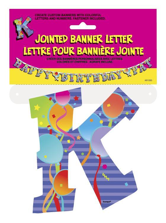 Jointed Banner Letter K - The Base Warehouse