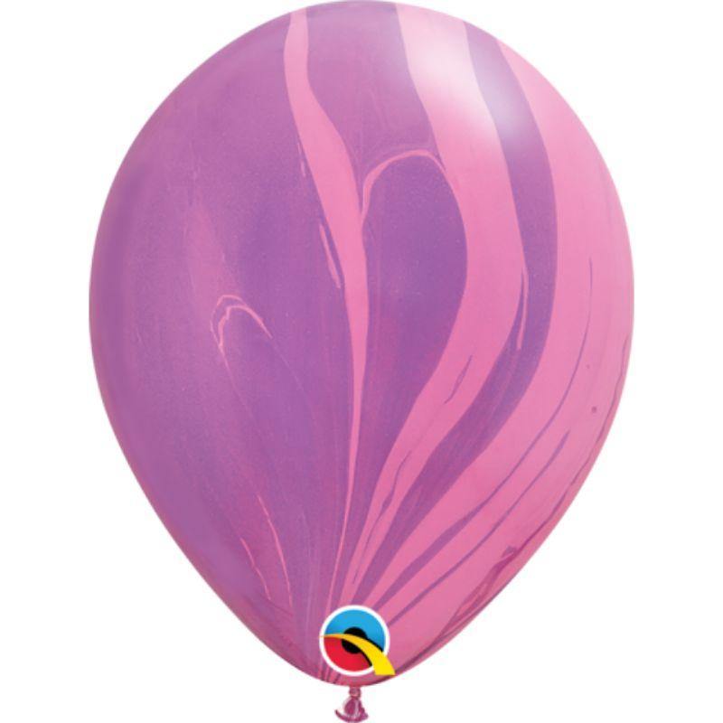 Pink Violet Agate Latex Balloons - 30cm