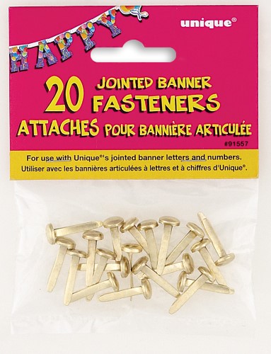 20 Pack Brass Jointed Banner Fasteners