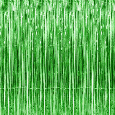Green Iridescent Tinsel Curtain - The Base Warehouse