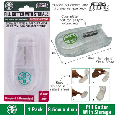 Pill Cutter with Storage - 8.5cm x 4cm - The Base Warehouse