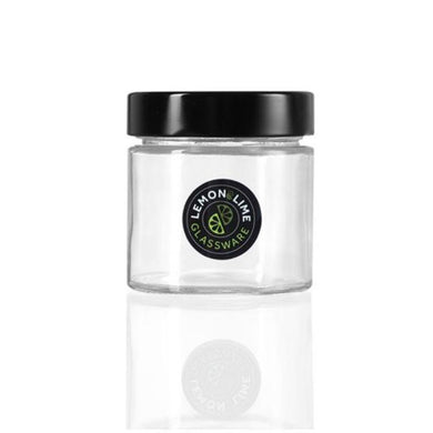 Soho Glass Preserve Jar with Black Lid - 240ml - The Base Warehouse