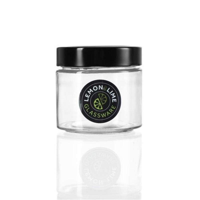 Soho Glass Preserve Jar with Black Lid - 360ml