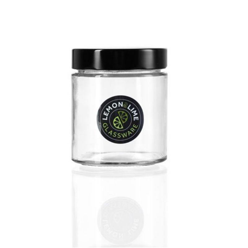 Soho Glass Preserve Jar with Black Lid - 470ml