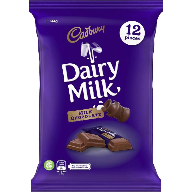 12 Pack Cadbury Dairy Milk Share Pack - 144g