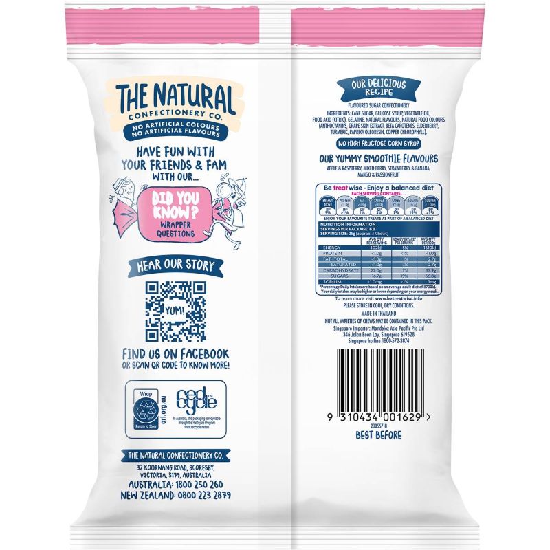 The Natural Confectionery Co. Smoothie Chews - 220g