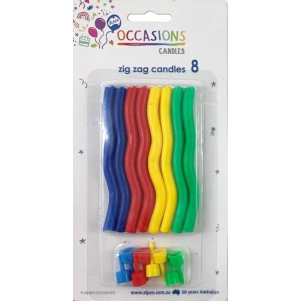 8 Pack Zig Zag Candles