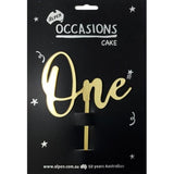 Load image into Gallery viewer, Gold Acrylic One Cake Topper - 2mm
