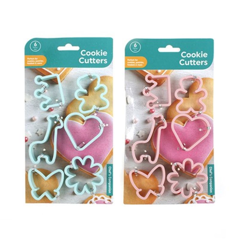 Cookie Pastry Cutters 6pcs 2 Asst Cols