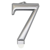 Load image into Gallery viewer, Metallic Silver Numerical Birthday Candle 7 - 8cm
