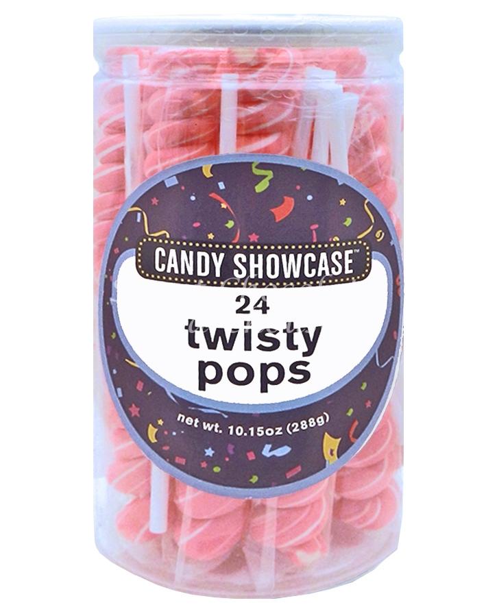 24 Pack Pink Twist Pops - 288g