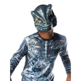Load image into Gallery viewer, Kids Velociraptor Blue Deluxe Lenticular Costume - Size 9-10 Years
