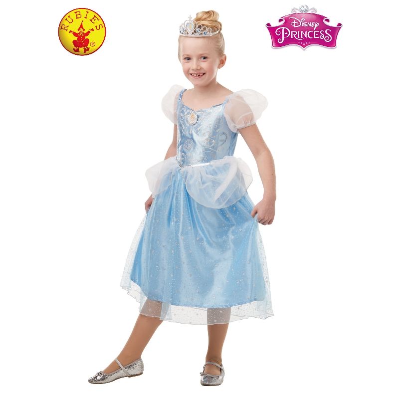Kids Cinderella Glitter & Sparkle Costume - Size 6-8