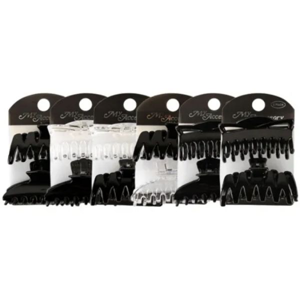 2 Pack Black Melrose Hair Clip