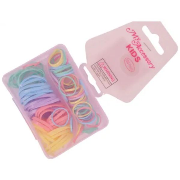 100 Pack Kids Non Stick Elastics Hair Rings