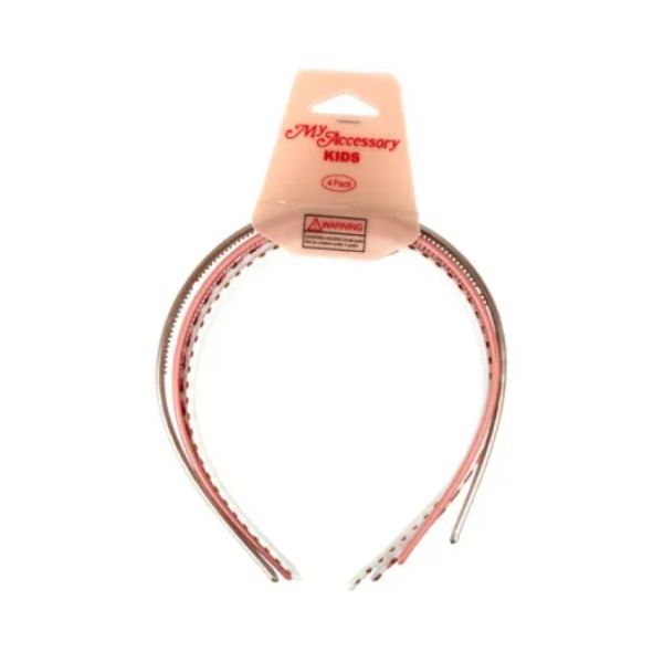4 Pack Kids Plastic Alice Headbands