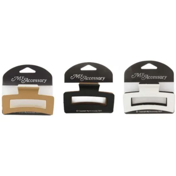 Melrose Rectangle Matte Rubber Clip - 8.5cm