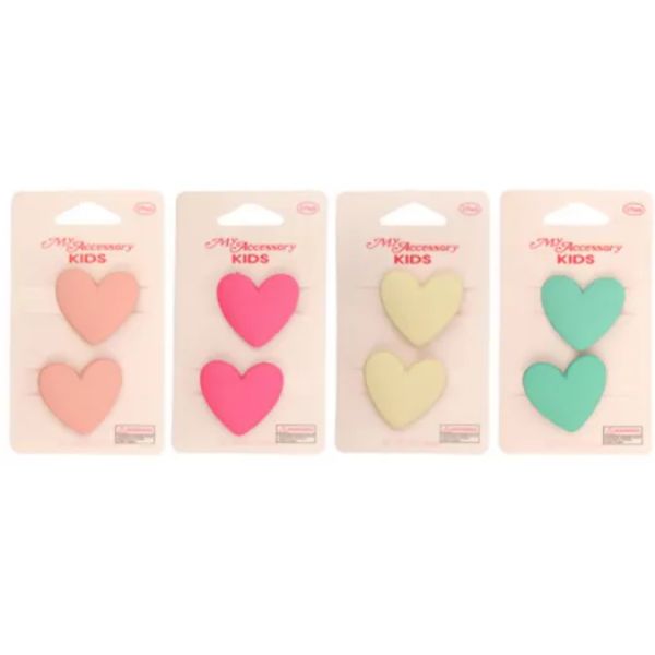 2 Pack Kids Heart Duck Clip - 3.5cm