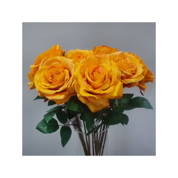 Yellow Mustard Sienna Rose - 63cm