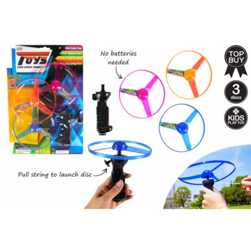 Flying Ufo Disc Launcher Included Launcher & 3 Discs
