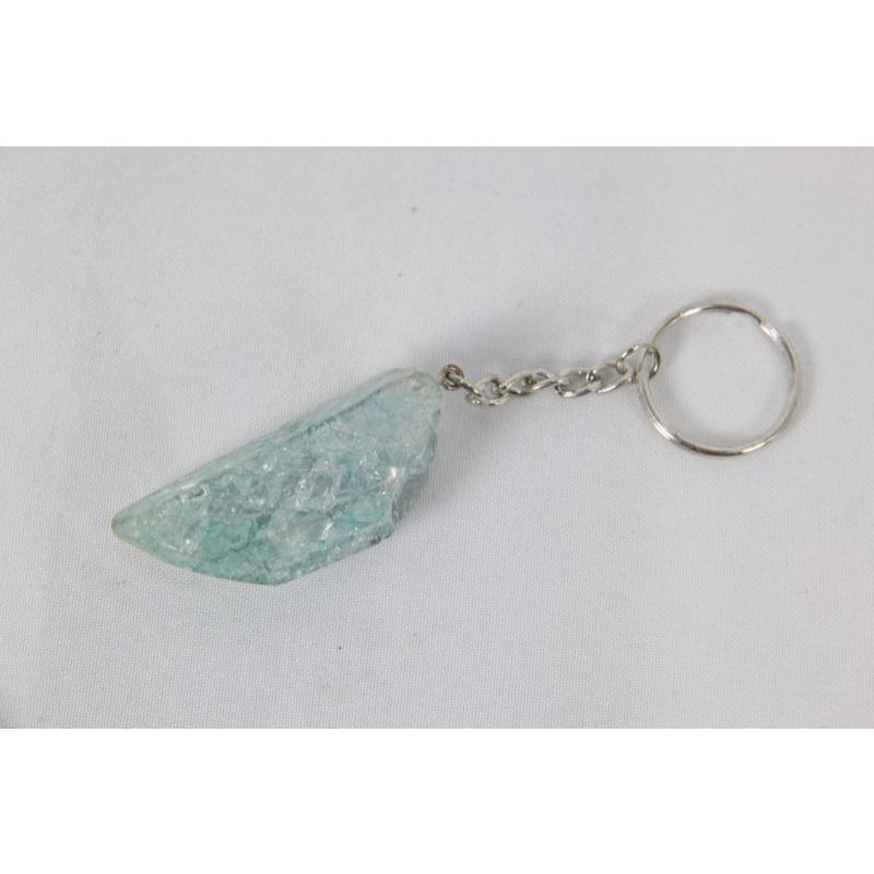 Rainbow Quartz Crystal Key Ring