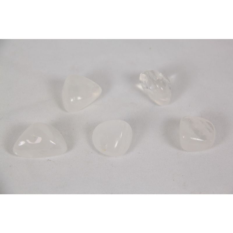 Rock Quartz (Amplifies Energy) Tumbled Gemstone - 2-3cm