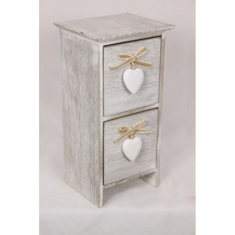 Small Drawer Heart Decor Jewellery Trinket Box - 23cm