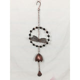 Load image into Gallery viewer, Cast Iron Butterfly In Rose Ring Wind Chime- 63cm
