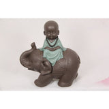 Load image into Gallery viewer, Monk Resting on Elephant - 18cm
