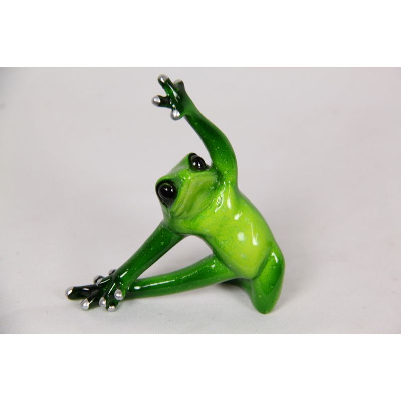 Green Marble Yoga Frog - 10cm