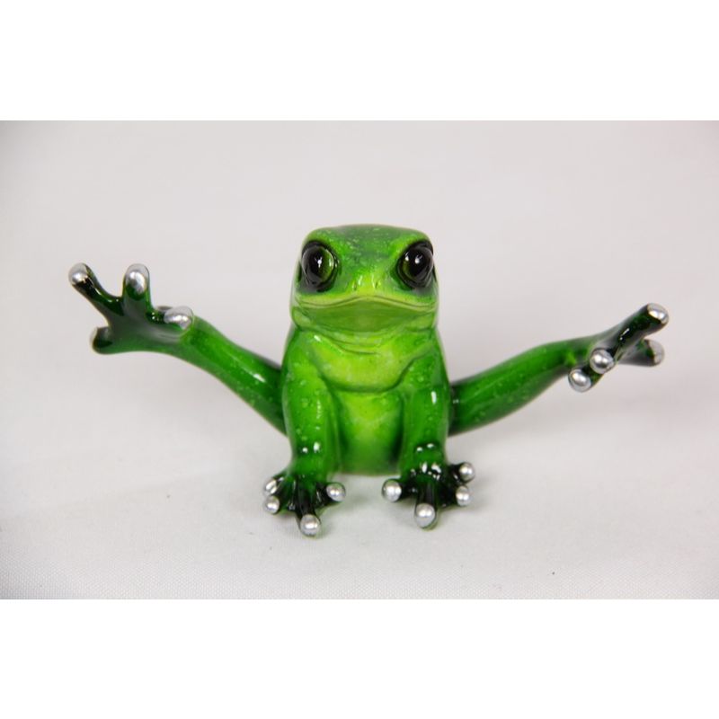 Green Marble Yoga Frog - 10cm