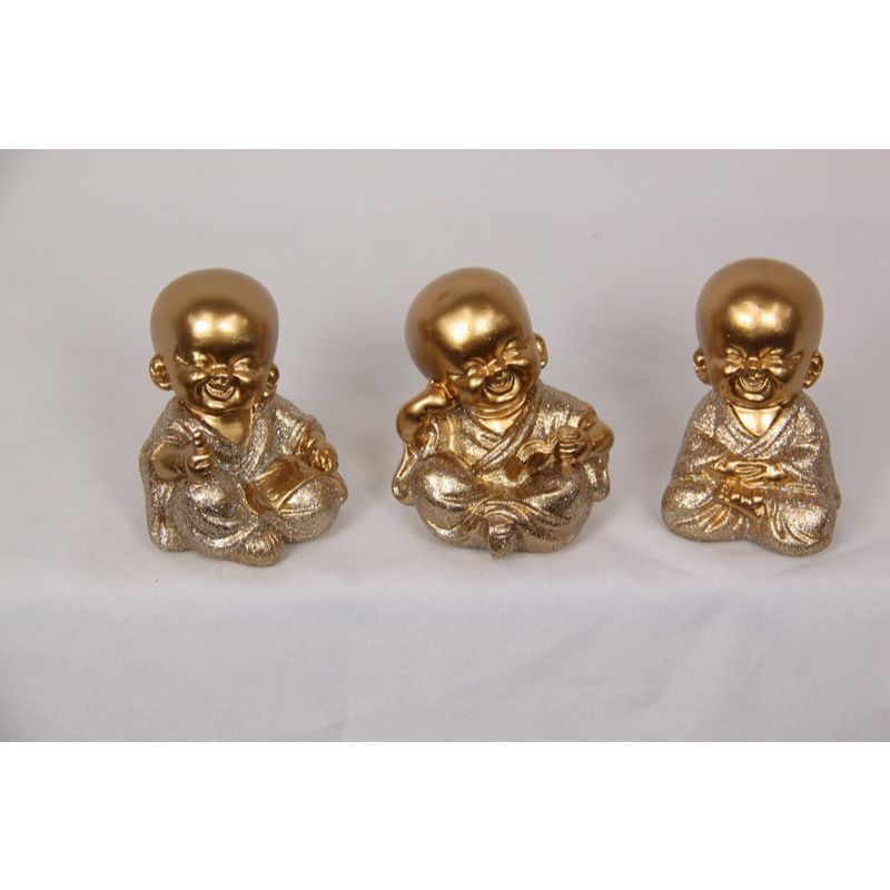 Lucky Buddha Gold Miniature Decor - 7cm