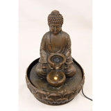 Load image into Gallery viewer, Brown Rulai Buddha Fountain with Light - 29cm
